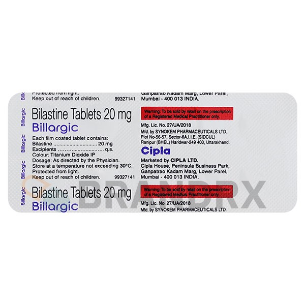 Billargic 20 mg Cipla