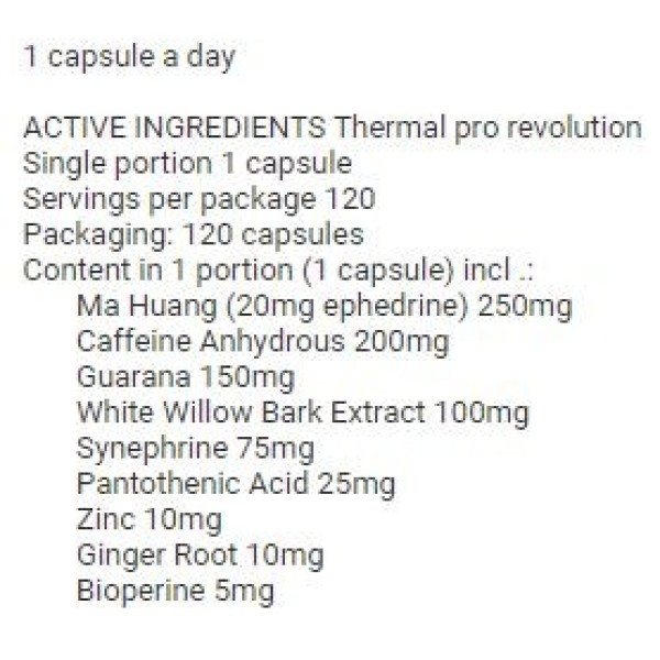 Revange Nutrition - Thermal pro revolution 60 kapsul Revange Nutrition